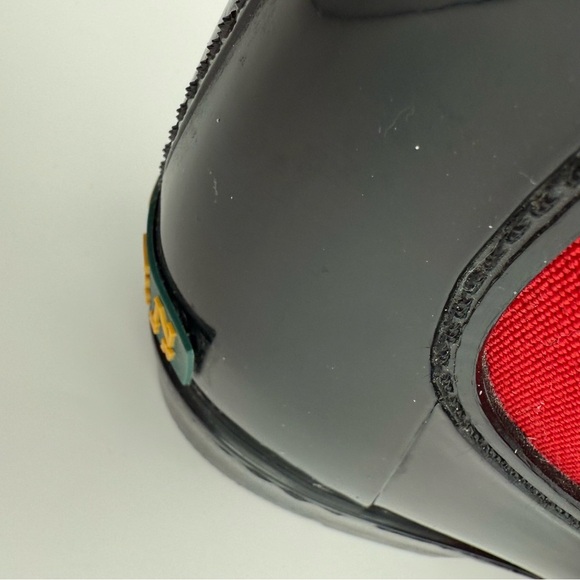 Lauren Ralph Lauren “Tally” Rain Boots Shiny Black & Red Short Women’s Size 6 - Picture 11 of 12